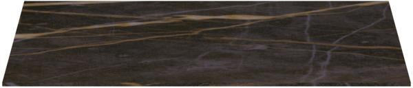 Ideal Standard Waschtischplatte Conca aus Keramik 602x373x6 mm in Marmor Noir Desir