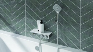 Ideal Standard Badethermostat AP Ceratherm S200 mit Ablage Chrom – Thermostatisch, Zweigriffig, Wandmontage