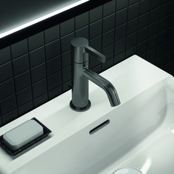 Ideal Standard Joy Waschtischarmatur Brushed Gold mit Ablaufgarnitur, 110 mm Ausladung
