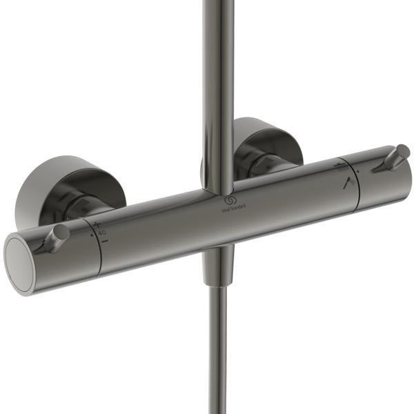 Ideal Standard Duschsystem Ceratherm T125+ mit Brausethermostat Brushed Gold