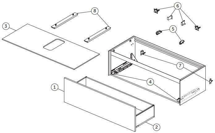 Ideal Standard Conca Waschtischunterschrank 1202 mm Eiche hell, 1 Auszug mit Push-Open und Softclose