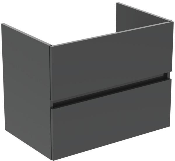 IDEAL STANDARD Waschtischunterschrank Eurovit+ 700 mm mit 2 Softclose-Auszügen in Grau
