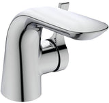 Ideal Standard Melange Waschtischarmatur Chrom 136 mm mit Ablaufgarnitur und flexiblen Schläuchen