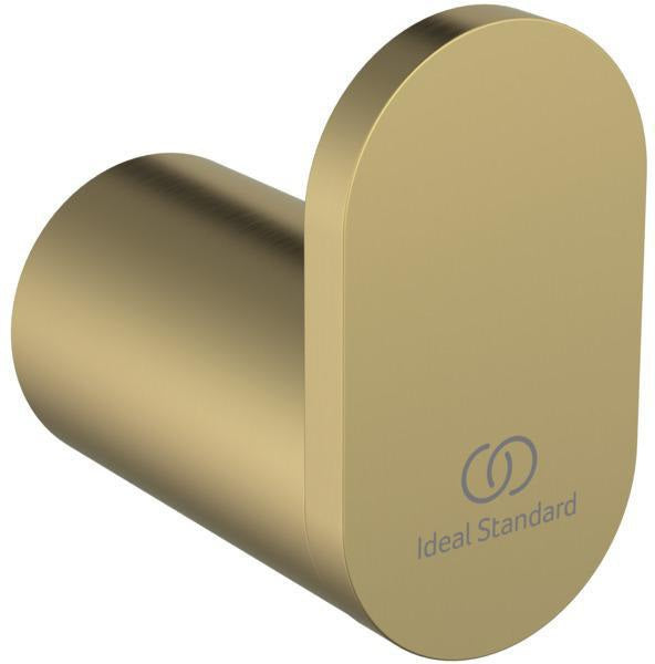 IDEAL STANDARD Handtuchhaken Conca rund Brushed Gold – Messing, verdeckte Befestigung