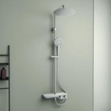 Ideal Standard Duschsystem Ceratherm S200 mit Ablage und runder Handbrause Chrom