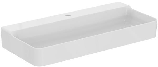 Ideal Standard Conca Aufsatzwaschtisch 1000x450 mm, 1 Hahnloch, ohne Überlauf, Weiß
