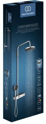 IDEAL STANDARD Duschsystem Ceratherm Solos mit Brausethermostat & Kopfbrause, Chrom