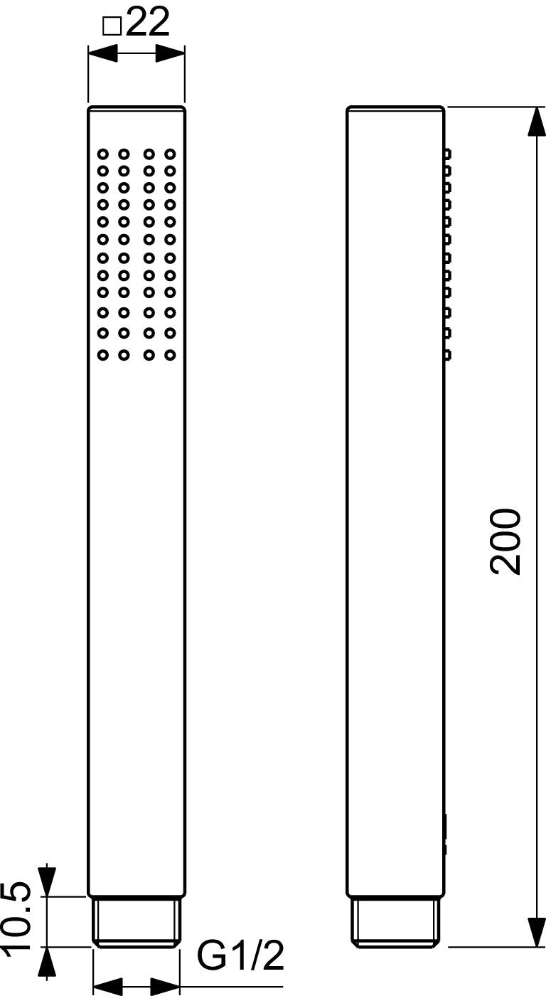 Ideal Standard Dusch-Bundle Idealrain Kopfbrause 200x200 mm und Stabhandbrause Chrom