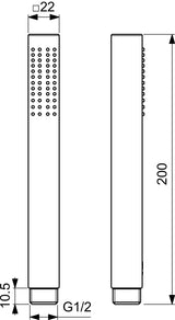 Ideal Standard Dusch-Bundle Idealrain Kopfbrause 200x200 mm und Stabhandbrause Chrom