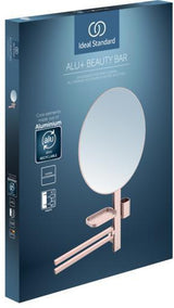 Ideal Standard Beauty Bar Accessoires-Kombi Alu+ L800 mit Kosmetikspiegel Ø508 mm Silver