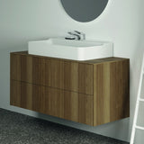 Ideal Standard Conca Waschtischunterschrank 1202 mm, 2 Auszüge, Push-Open, Weiß – Wandhängend