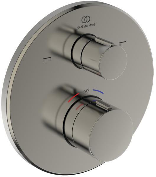 Ideal Standard Ceratherm T100 Badethermostat Unterputzmontage Brushed Gold Rosette 163 mm