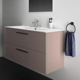 Ideal Standard i.life A Waschtischset 1240 mm mit Unterschrank und schwarzem Griff, Weiß Matt