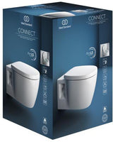 Ideal Standard Connect Wand-WC-Paket randlos mit SoftClosing WC-Sitz, 365x550x340 mm, Weiß
