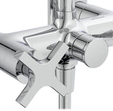 Ideal Standard Duschsystem Joy Neo mit Brausearmatur, Kreuzgriffen und Kopfbrause in Chrom