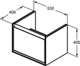 IDEAL STANDARD Connect Air Waschtischunterschrank 530 mm, 1 Auszug, Weiß glänzend/matt