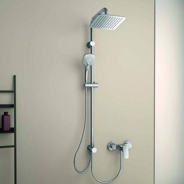 Ideal Standard Idealrain Cube Duschsystem mit Thermostat & 3-Strahl-Handbrause, Chrom