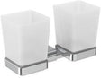 Ideal Standard IOM Cube Doppel-Zahnputzbecher Chrom, eckig, wandhängend, Messing