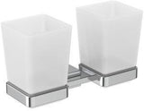Ideal Standard IOM Cube Doppel-Zahnputzbecher Chrom, eckig, wandhängend, Messing