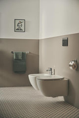 Ideal Standard Bidetarmatur Tesi Chrom 95 mm mit Ablaufgarnitur und Heißwasser-Sparfunktion