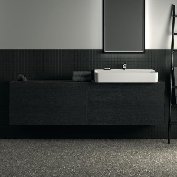 Ideal Standard Conca Waschtischunterschrank 1985 mm, 2 Auszüge, Anthrazit, wandhängend, ohne Platte