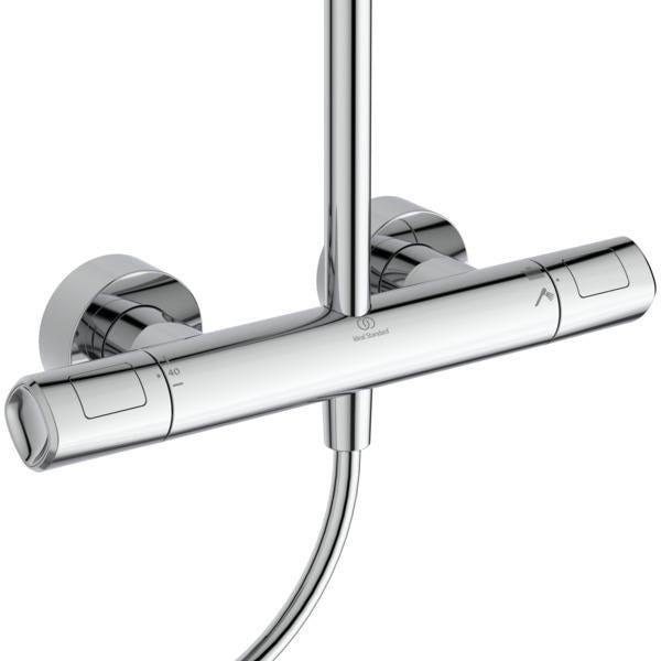 IDEAL STANDARD Ceratherm T100 Duschsystem mit Thermostat, Chrom, 1750 mm Brauseschlauch