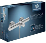 IDEAL STANDARD Badethermostat AP Ceratherm T25 N Ausladung 163 mm Chrom – wandmontiert, verchromt