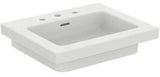 Ideal Standard Möbelwaschtisch Extra 610x510x150 mm Weiß mit 3 Hahnlöchern und Überlauf