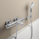 Ideal Standard Badethermostat AP Ceratherm T50, Ausladung 161 mm, Chrom – mit Verbrühschutz