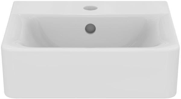 Ideal Standard Handwaschbecken Connect Cube, 1 Hahnloch, mit Überlauf, 400x360x160 mm, Weiß