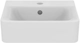 Ideal Standard Handwaschbecken Connect Cube, 1 Hahnloch, mit Überlauf, 400x360x160 mm, Weiß