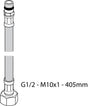 Ideal Standard Brauseschlauch A960505NU 405 mm flexibel G1/2 I M10x1