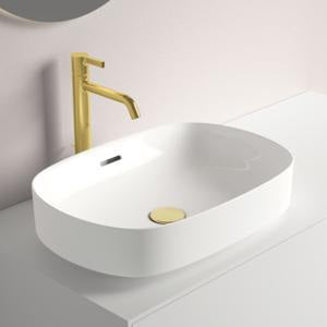 Ideal Standard Linda-X Aufsatzwaschtisch 550x380mm Weiß ohne Hahnloch mit Überlauf