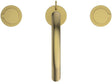 Ideal Standard Joy 3-Loch Waschtischarmatur in Brushed Gold mit Ablaufgarnitur, 127 mm Ausladung