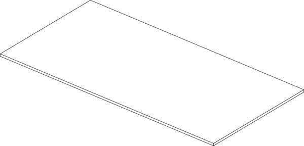 Ideal Standard Conca WT-Platte 1002x505mm Walnuss Dunkel ohne Ausschnitt