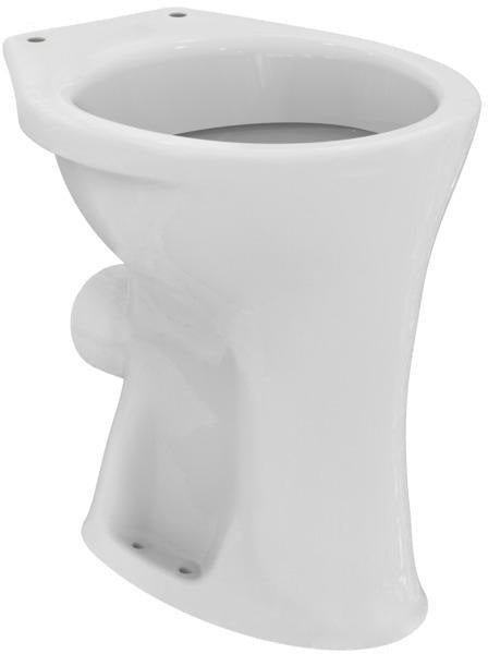 Ideal Standard Eurovit Stand-Flachspül-WC, erhöht, weiß, 360x465x450 mm, Abgang waagerecht