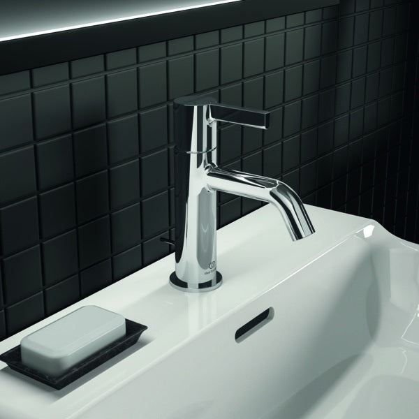 Ideal Standard Joy Waschtischarmatur Brushed Gold mit Ablaufgarnitur, 110 mm Ausladung