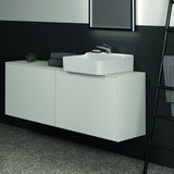 Ideal Standard Waschtischplatte Conca aus Keramik 1587x373x6 mm in Marmor Noir Desir