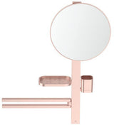 Ideal Standard Alu+ Accessoires-Kombi M700 mit Kosmetikspiegel 328 mm in Rosé – Beauty Bar