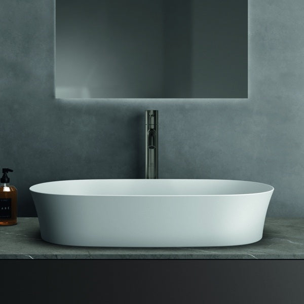 Ideal Standard Ipalyss Aufsatzschale 600x380x120 mm Seidenweiß ohne Hahnloch und Überlauf