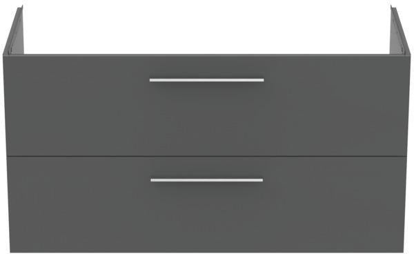 Ideal Standard i.life B Möbelwaschtischunterschrank 1200 mm, 2 Auszüge, Weiß matt, Siphon links