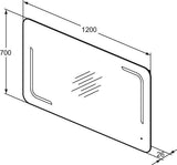 IDEAL STANDARD Mirror&Light Wandspiegel mit LED-Beleuchtung, 600x700 mm, Antibeschlagfunktion