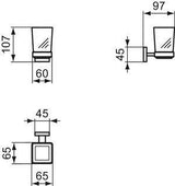 Ideal Standard IOM Cube Zahnputzbecher Chrom – Eckiger Wandbecher mit Glas und verdeckter Befestigung