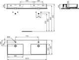 Ideal Standard Doppelwaschtisch Extra 1215mm, 2x 1 Hahnloch, mit Überlauf, Seidenweiß
