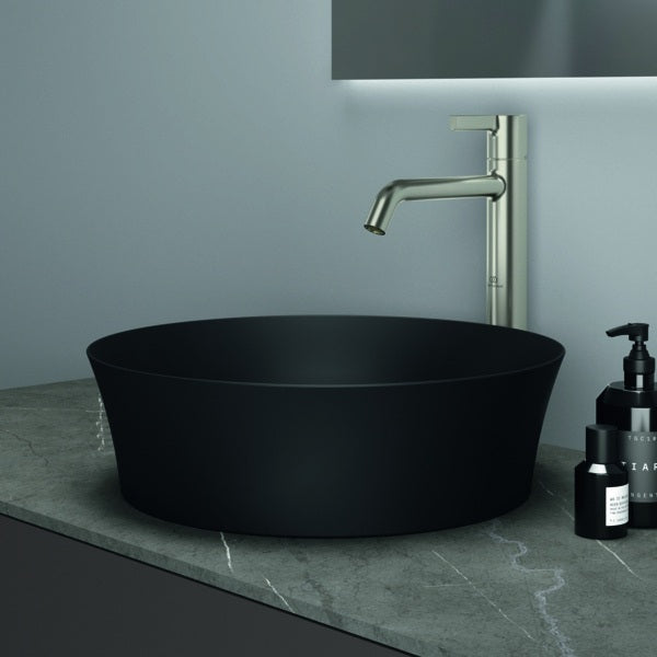 Ideal Standard Ipalyss Aufsatzwaschtisch 400x400mm Seidenweiß ohne Hahnloch ohne Überlauf