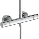 Ideal Standard Duschsystem Ceratherm T25+ Eco mit Brausethermostat Chrom – Verbrühschutz & 2 Strahlarten