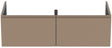 Ideal Standard Finesse Möbeldoppel-Waschtischunterschrank 1200 mm mit 2 Softclose-Auszügen in Greige matt