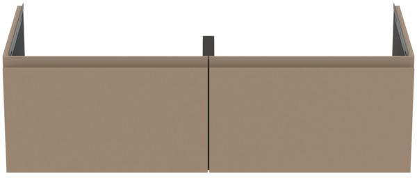 Ideal Standard Finesse Möbeldoppel-Waschtischunterschrank 1200 mm mit 2 Softclose-Auszügen in Greige matt