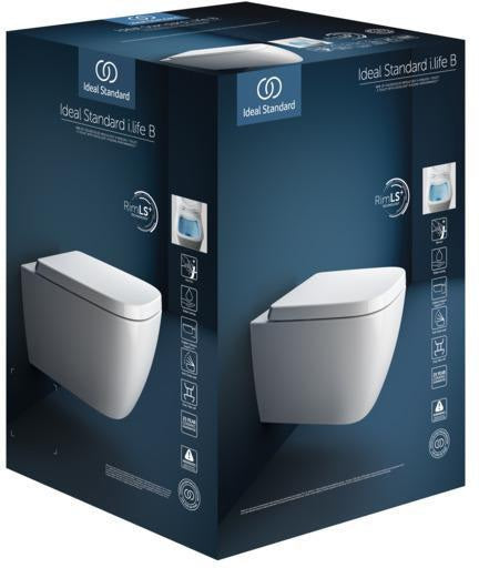 Ideal Standard i.life B WC-Paket randlos mit SoftClosing WC-Sitz 360x545x380 mm Weiß