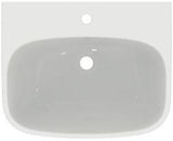 Ideal Standard i.life A Waschtisch 600x480x150mm Weiß – 1 Hahnloch, mit Überlauf, wandhängend